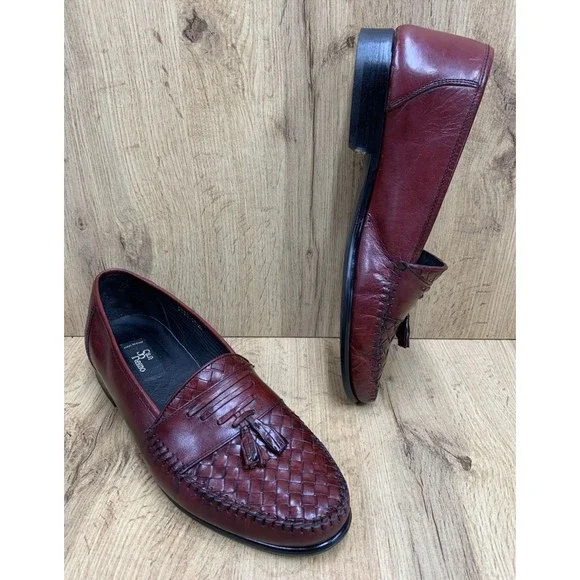 San Remo Mens Burgundy Leather Cap Toe Oxford Made in‎ Italy Size 12 N Sz 10.5 M SAN REMO MADE IN ITALY Men main image 3